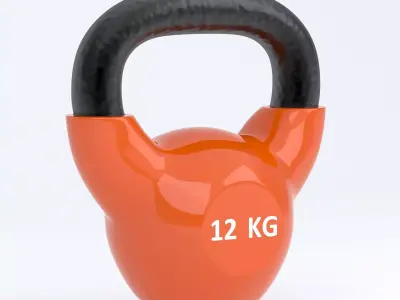 Kettlebell 12 KG Orange 3D model