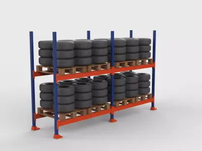  tire storage rack  3D model