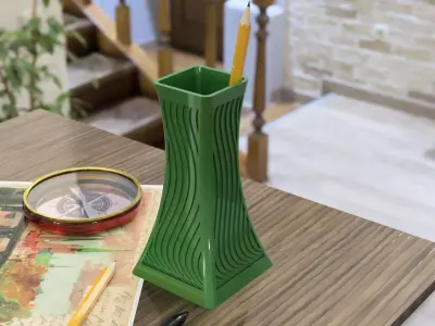 Pen holder - vase 04 Free 3D print model