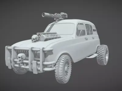 Renault 4L - Mad Max Fury Road Version 3D model