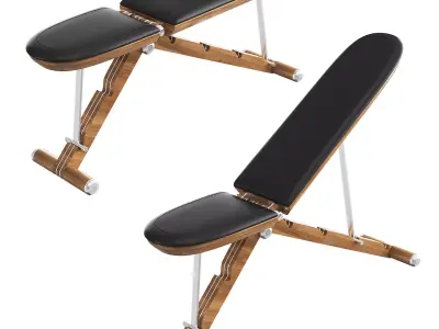 PENT luxury fitness equipment Bench Black 3D model