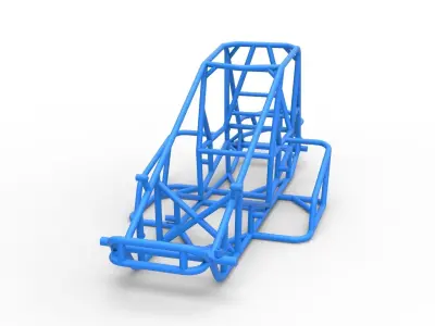 Frame for Sprint car Scale 1 to 25 3D print model
