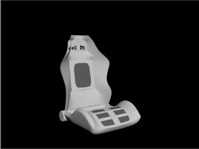 Car Seat Low-poly 3D model