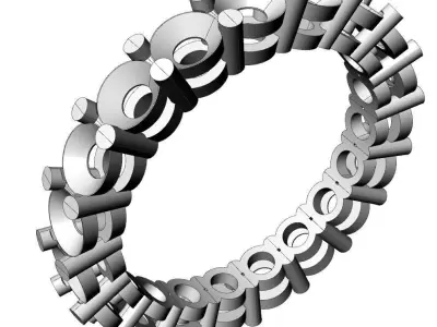 Eternity diamond ring 3D print model