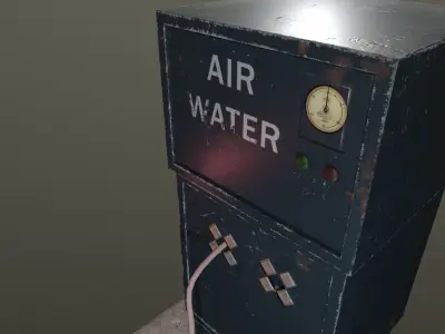 Tire air pump  Free low-poly 3D model