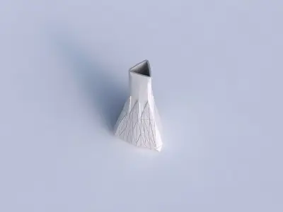 Vase grounded triangle with partial random triangle plates 3D print model