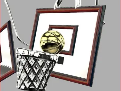 basketball earrings 3D print model