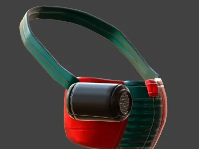 Gas mask helmet 3d model scifi Low-poly  Low-poly 3D model 86