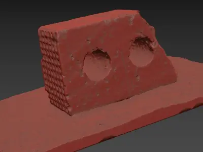Ultra realistic Old Brick Scan 8k HD Low-poly 3D model