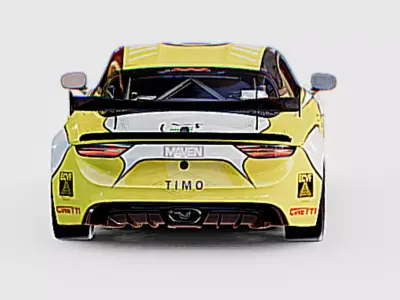 A110 GT4 Alpine Team 2024 Low-poly 3D model
