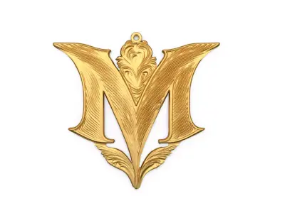 Alphabet Letter Pendant 3D print model