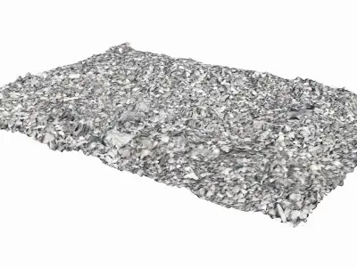 Gravel rug made of Low-poly 3D model