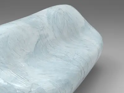Zia Bench Low-poly 3D model