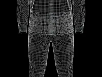 Mens Shirt And Pants  3D model
