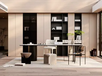 3D model of interior study 3D model get