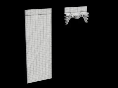 Door Panel French Style Low-poly 3D model