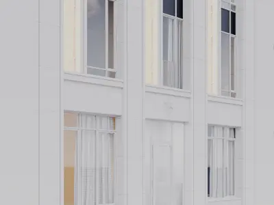 Modern building fasade 9 3D model