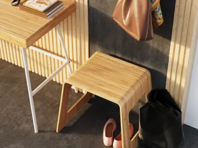 Furniture composition in the hallway IKEA 1 3D model