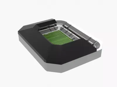 Soccer Stadium Low-poly 3D model