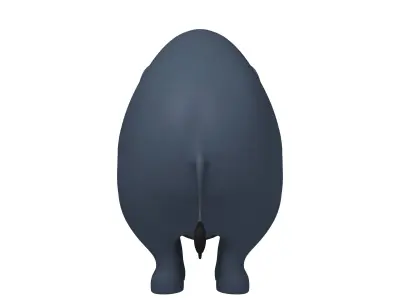 Elephant cartoon 3D model