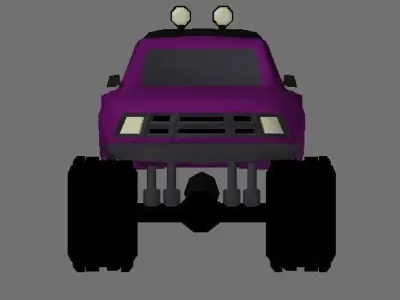 Purple Monster Truck 3D model