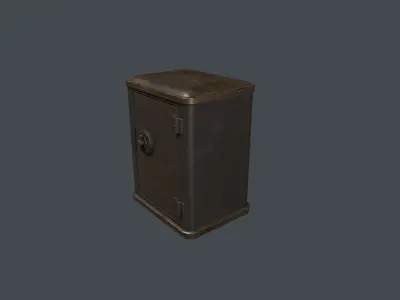 Old Vintage Safe Low-poly 3D model