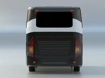 black motorcoach 3D model
