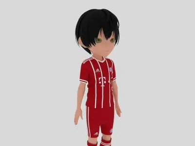 Bayern Munchen Soccer - Football  Player Low-poly 3D model