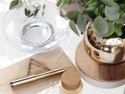 Decorative Set 209 Low-poly 3D model