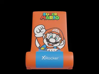 Red Mario Gaming Chair Low-poly 3D model