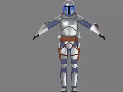 Jango Fett Low Poly Free 3D model