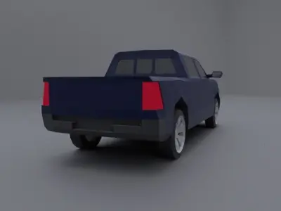 Dodge Ram 2019 lowpoly 3D model Low-poly 3D model