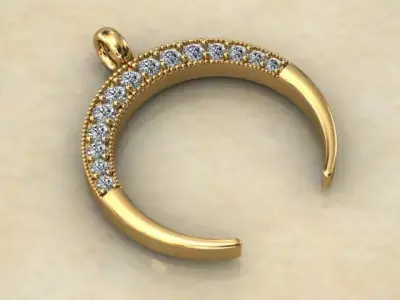 Moon Pendant 3D print model