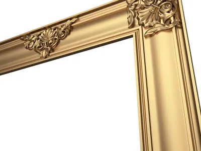 Classic Frame and Mirror 078 Low-poly 3D model