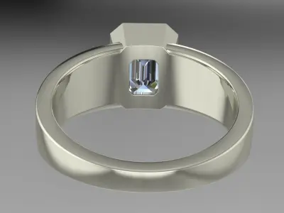 Emerald ring 3D print model purchase