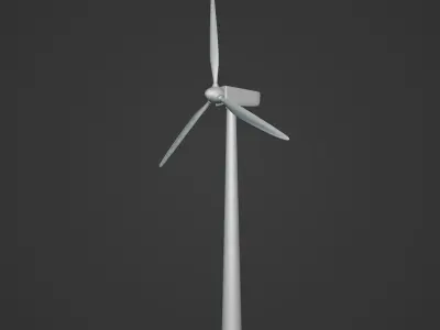 Generic Wind Turbine Low-poly 3D model
