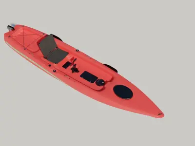 Kayak Low-poly 3D model