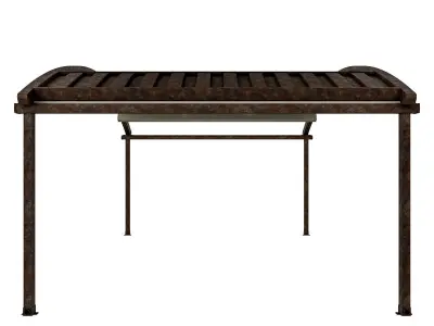 Motorized Pergola 4 rust 2 3D model