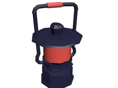 Low Poly Game Ready Gas Lamp 3D model