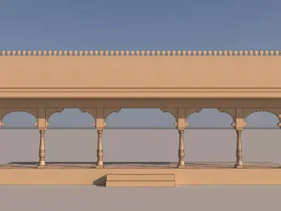 Indian Entry Wall 3D model