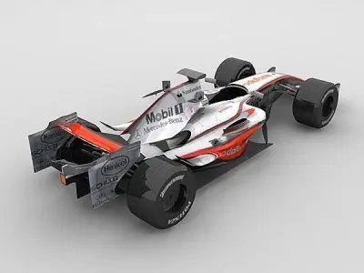 McLaren F1 MP4-22 Low-poly 3D model