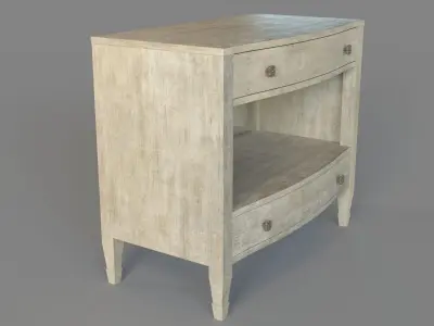 Bedroom Sanctuary Gemme Two Drawer Nightstand 3D model