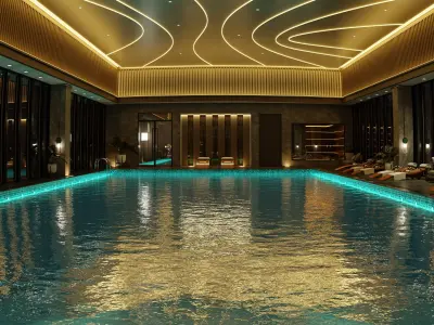 Luxury Swimming Pool Spa 3D model