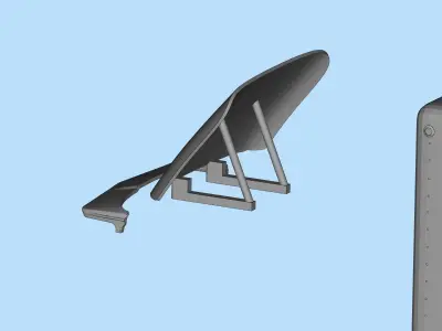 3D printable model wind deflector sleeper and sunvisor truck 3D print model