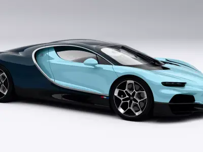Bugatti Tourbillon 2026 Low-poly 3D model