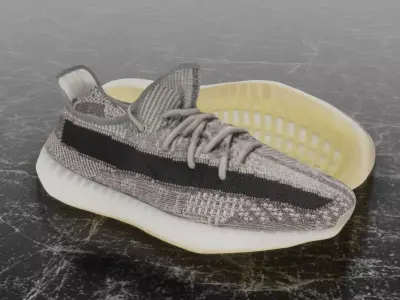 ADIDAS YEEZY 3D SHOES Low-poly 3D model
