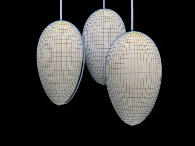 chandelier inspire with almond  3D model