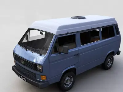 VOLKSWAGEN T3 TRANSPORTER SYNCRO 4X4 1986 3D model