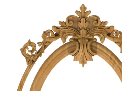 Carved picture frame STL 3D model 39