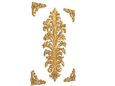 Classic decor ornament carved 45 3D model